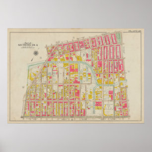 Vintag Brooklyn Map   George Washington Bromley Poster