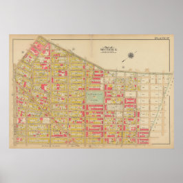 Vintag Brooklyn Map | George Washington Bromley Poster