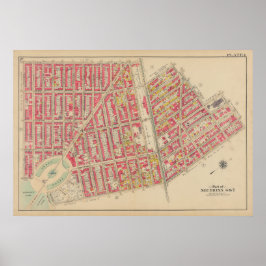Vintag Brooklyn Map | George Washington Bromley Poster