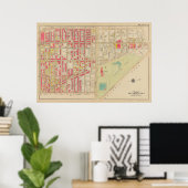 Vintag Brooklyn Map | George Washington Bromley Poster (Heimbüro)