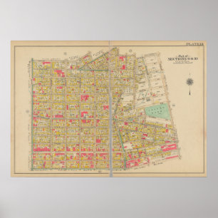 Vintag Brooklyn Map   George Washington Bromley Poster