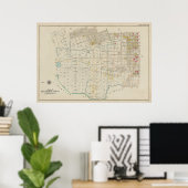 Vintag Brooklyn Map | George Washington Bromley Poster (Heimbüro)