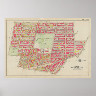 Vintag Brooklyn Map   George Washington Bromley Poster