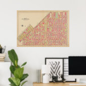 Vintag Brooklyn Map | George Washington Bromley Poster (Heimbüro)