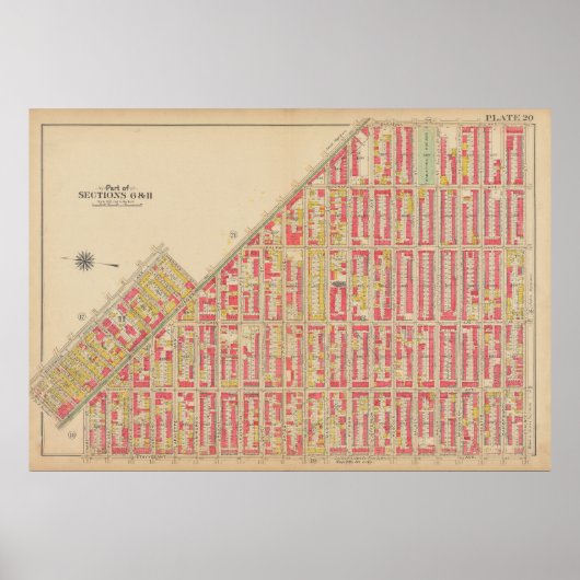Vintag Brooklyn Map | George Washington Bromley Poster (Vorne)