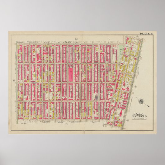 Vintag Brooklyn Map | George Washington Bromley Poster (Vorne)