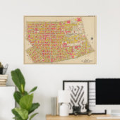 Vintag Brooklyn Map | George Washington Bromley Poster (Heimbüro)