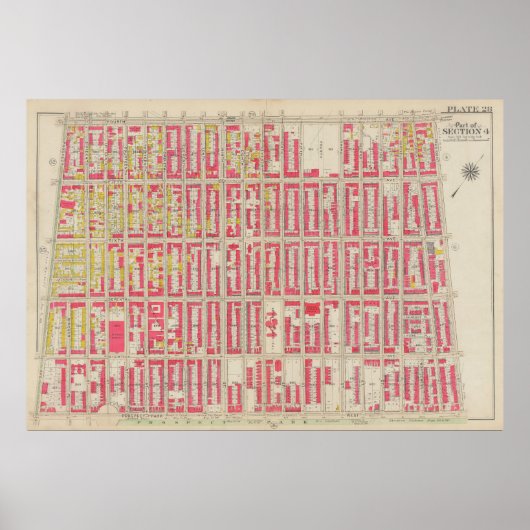 Vintag Brooklyn Map | George Washington Bromley Poster (Vorne)