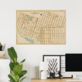 Vintag Brooklyn Map | George Washington Bromley Poster (Heimbüro)