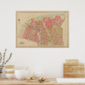 Vintag Brooklyn Map | George Washington Bromley Poster (Küche)