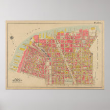 Vintag Brooklyn Map | George Washington Bromley