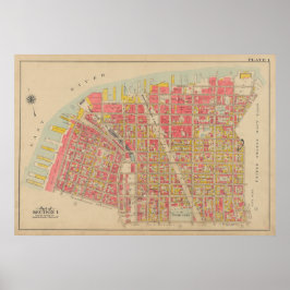 Vintag Brooklyn Map | George Washington Bromley Poster