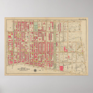 Vintag Brooklyn Map   George Washington Bromley Poster