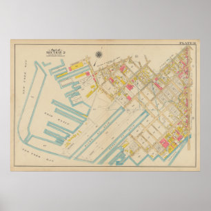 Vintag Brooklyn Map   George Washington Bromley Poster