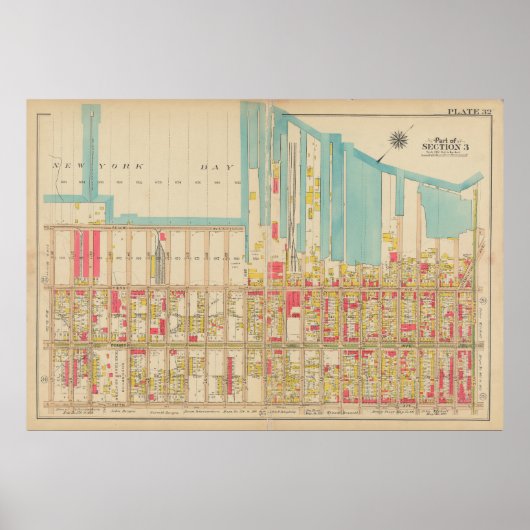 Vintag Brooklyn Map | George Washington Bromley Poster (Vorne)