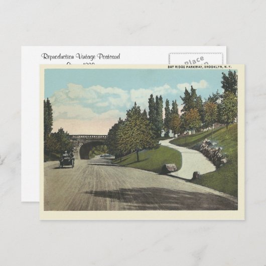 Vintag Brooklyn New York Postkarte (Vorne/Hinten)