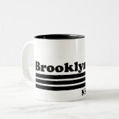 Vintag Brooklyn New York Zweifarbige Tasse (Vorderseite Links)