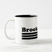 Vintag Brooklyn New York Zweifarbige Tasse (Links)