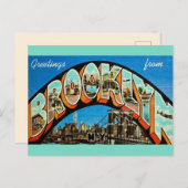 Vintag Brooklyn NY Greeting Postkarte (Vorne/Hinten)