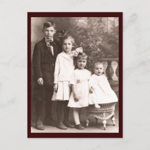 Vintag Brother & Sisters Postkarte