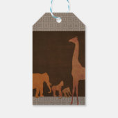 Vintag Brown African Safari Jungle Zoo Gefallen Geschenkanhänger (Rückseite)