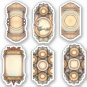 Vintag Brown Aufkleber (Vorderseite)