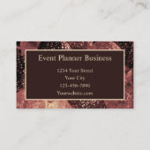 Vintag Brown Balloons Eventplaner Abstrakt Visitenkarte (Rückseite)