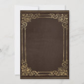 Vintag Brown Book New Chapter beginnt Dusche Einladung (Rückseite)