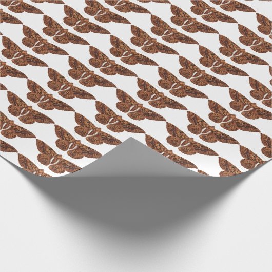 Vintag Brown Butterfly Geschenkpapier (Ecke)