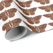 Vintag Brown Butterfly Geschenkpapier (Rolleneckpunkt)