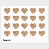 Vintag Brown Butterfly Heart Stickers (Blatt)