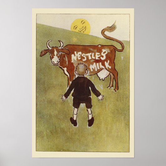 Vintag Brown Cow Nestle's Milk Poster (Vorne)