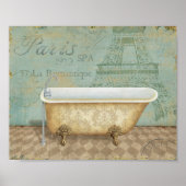Vintag Brown French Bathtub Poster (Vorne)