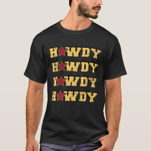 Vintag Brown Howdy Rodeo Western Country Texas Lo T-Shirt