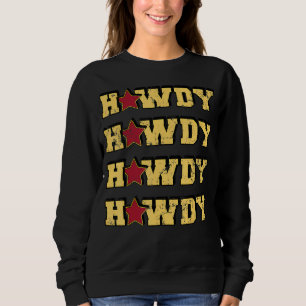 Vintag Brown Howdy Rodeo Western Country Texas Sweatshirt