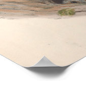 Vintag-Brown-Owl-Vogel Poster (Ecke)