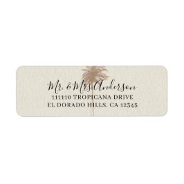 Vintag Brown Palm Tree Beach Hochzeit