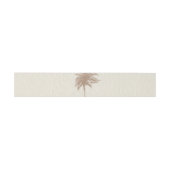 Vintag Brown Palm Tree Beach Hochzeit Einladungsbanderole (Flach)