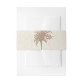 Vintag Brown Palm Tree Beach Hochzeit Einladungsbanderole