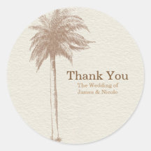 Vintag Brown Palm Tree Beach Wedding Gefallen
