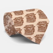 Vintag Brown Schreibwriter Krawatte (Gerollt)