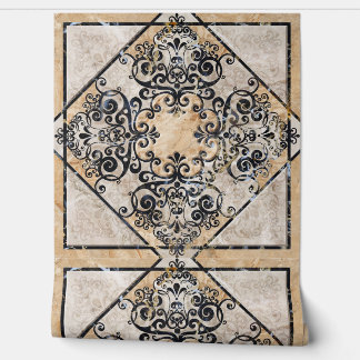 Vintag Brown Sepia Verziert Tile 4 Tapete