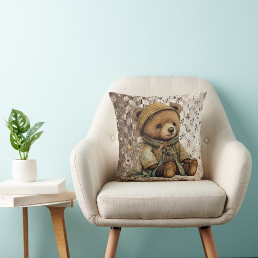 Vintag Brown Teddy Bär Kissen (Stuhl )