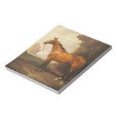 Vintag Brown Vollblutpferd Notizblock (Rotiert)