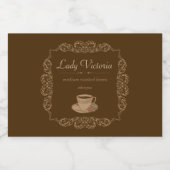 Vintag-Brown-Zollkaffee Lebensmitteletikett (Einzelnes Label)