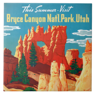 Vintag Bryce Canyon Nationalpark Utah Fliese
