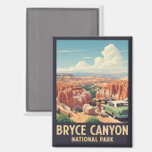 Vintag Bryce Canyon Nationalpark Utah Magnet (Vorderseite/Rückseite)