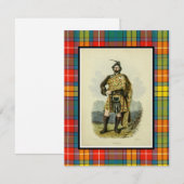 Vintag Buchanan Scottish Clansman Illustration (Vorne/Hinten)