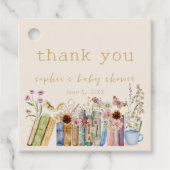 Vintag bucht eine neue Kapitel Babydusche Geschenkanhänger (Vorderseite)