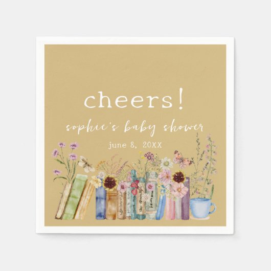 Vintag bucht eine neue Kapitel Babydusche Serviette (Vorderseite)